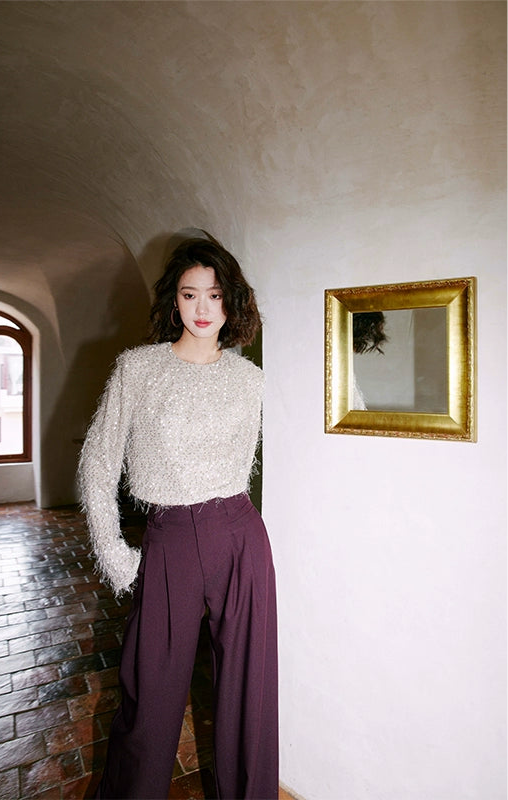 Dark Burgundy Wide Leg Suit Pants / ダークバーガンディ ワイドスーツパンツ