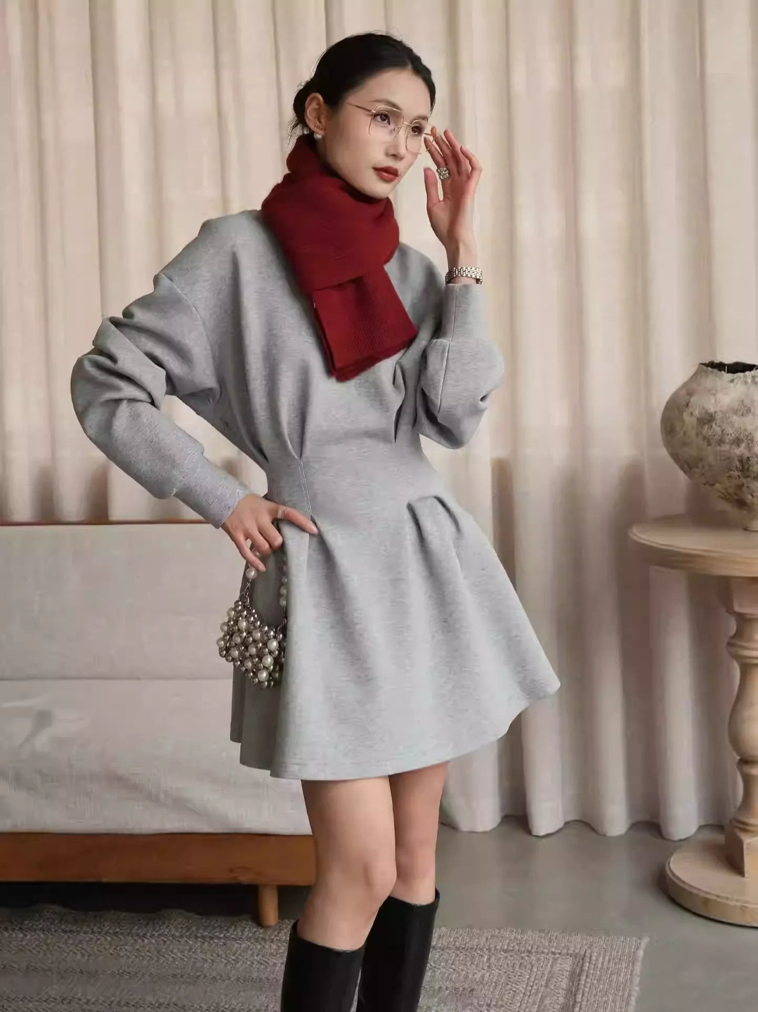 Sweat Flare Dress