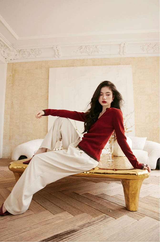 High Waist Pleated Wide Leg Pants / ハイウエストタックワイドパンツ