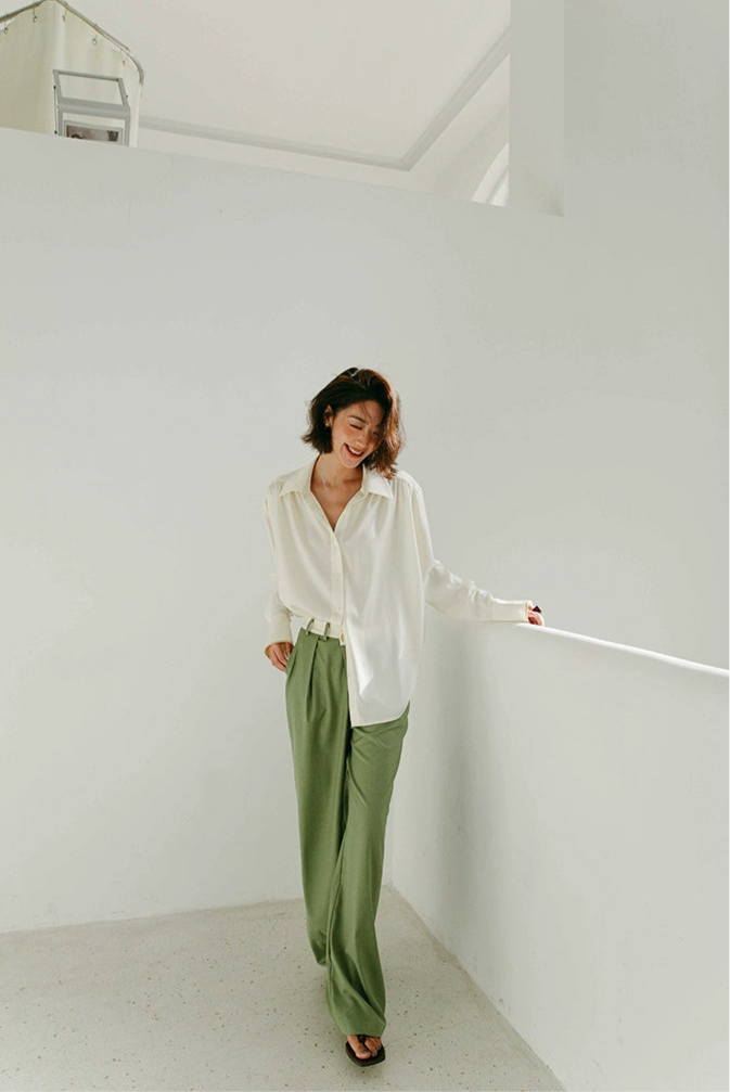 Gold Button Gather Blouse / ゴールドボタンギャザーブラウス