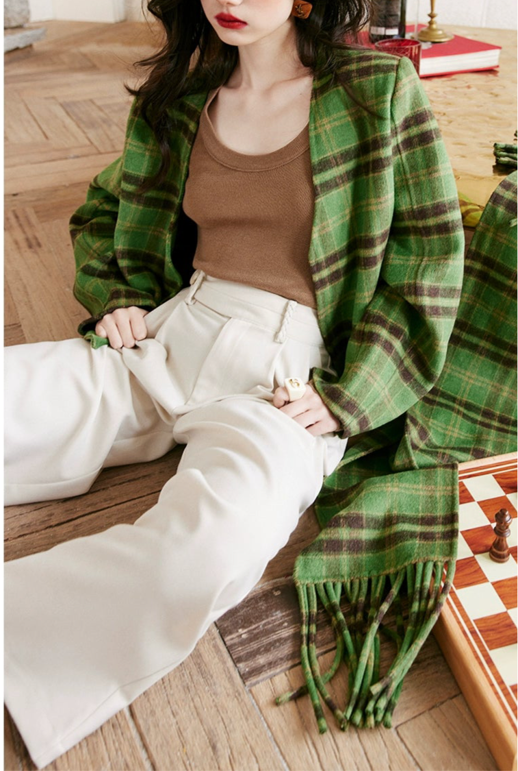 High Waist Pleated Wide Leg Pants / ハイウエストタックワイドパンツ