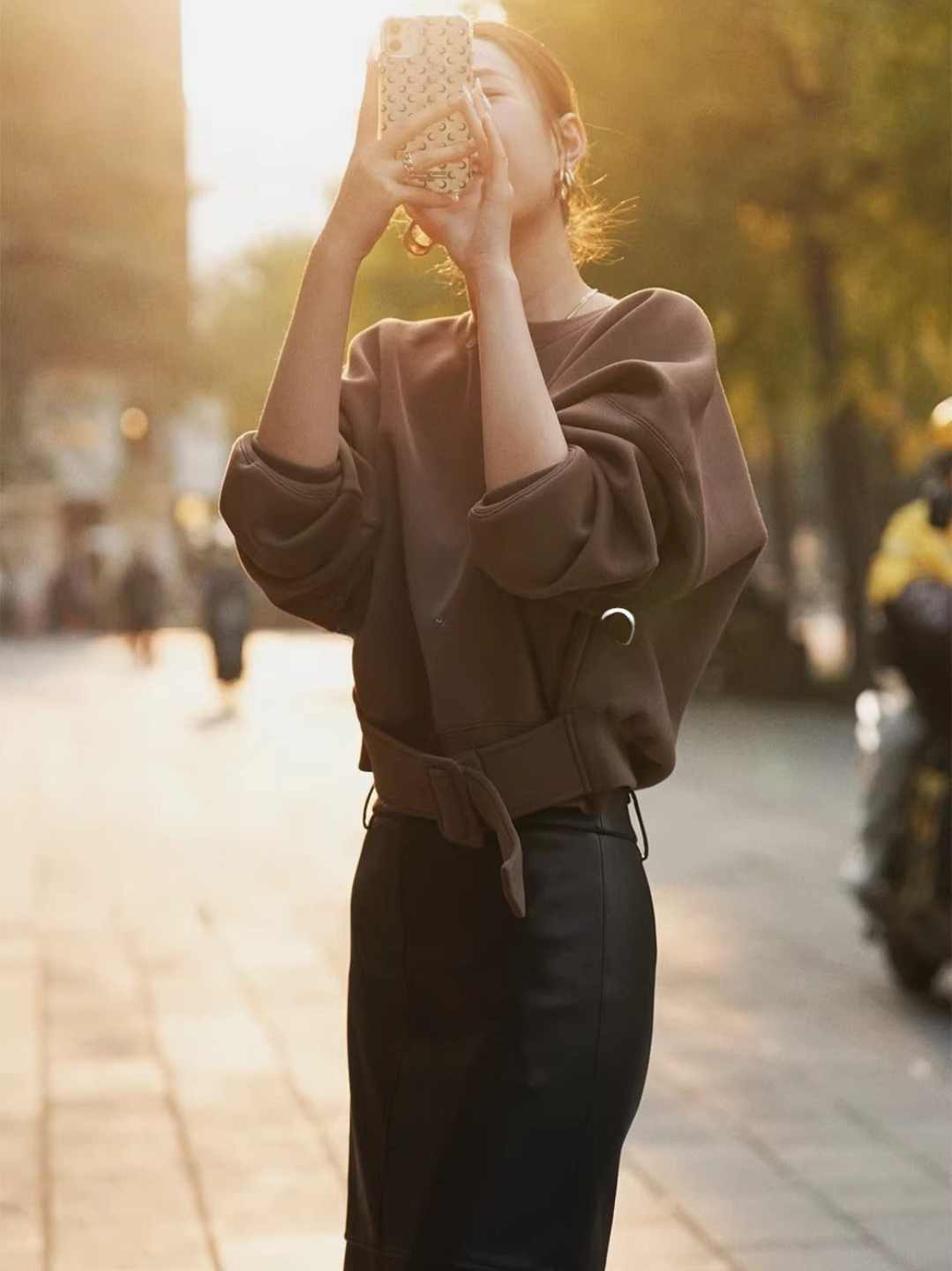 Belted Sweat Top