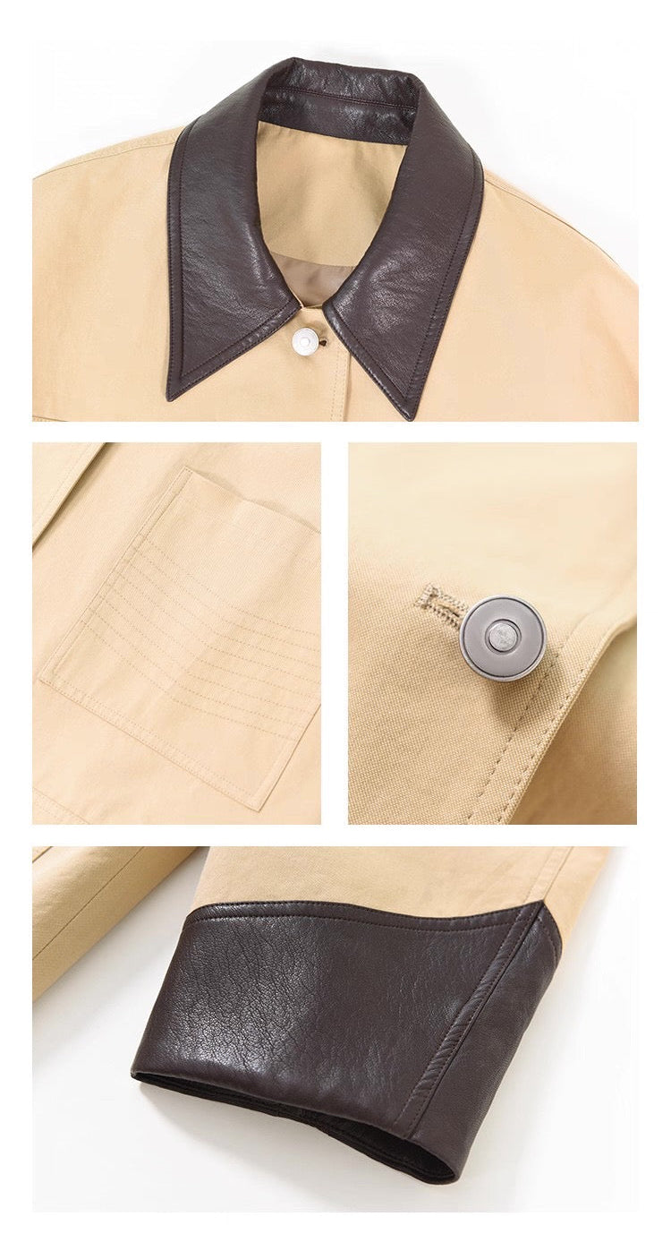 Contrast Collar Utility Jacket