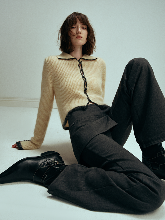 Mohair Trim Knit Cardigan / モヘアトリムニットカーディガン