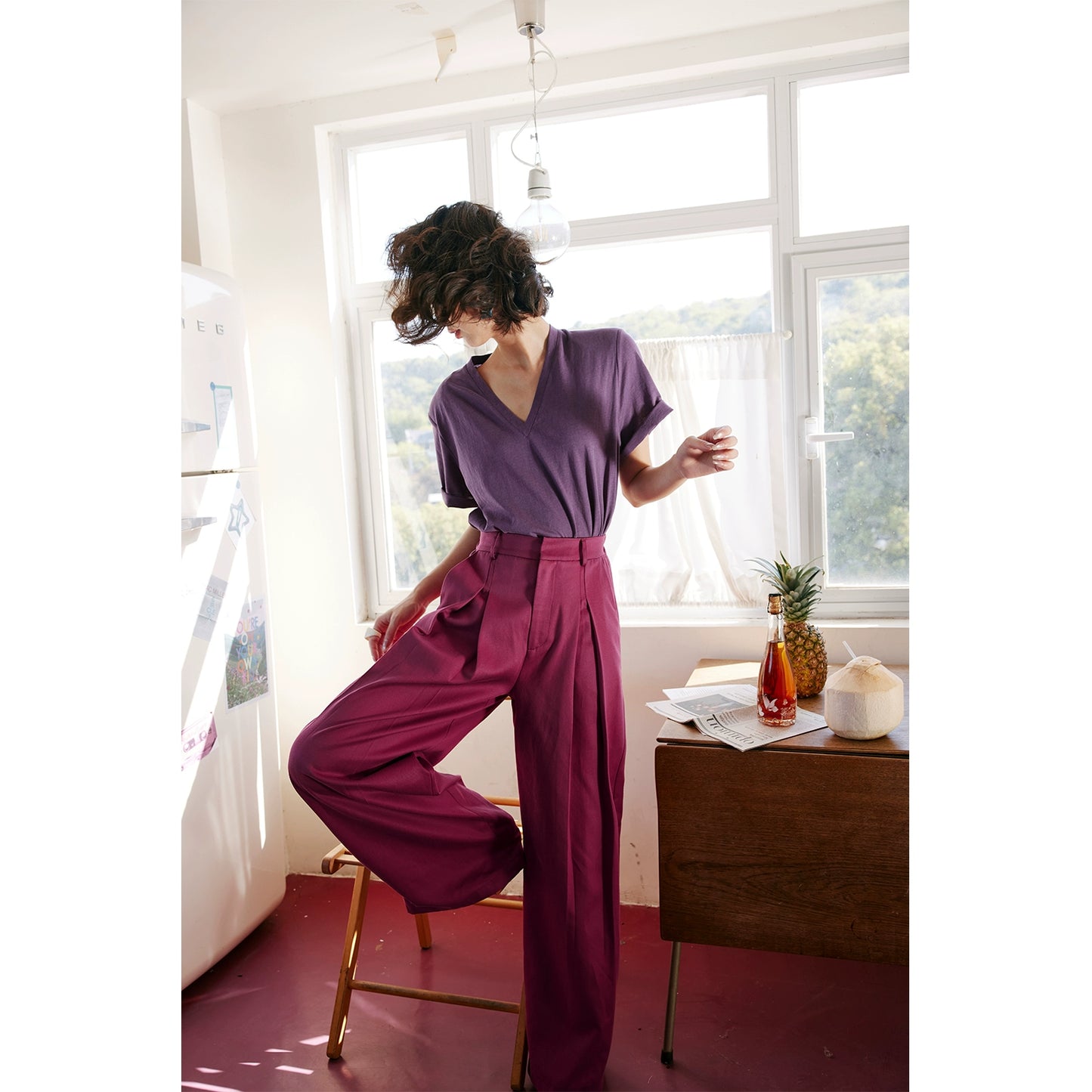 Deep Rose Straight Pants / ディープローズストレートパンツ