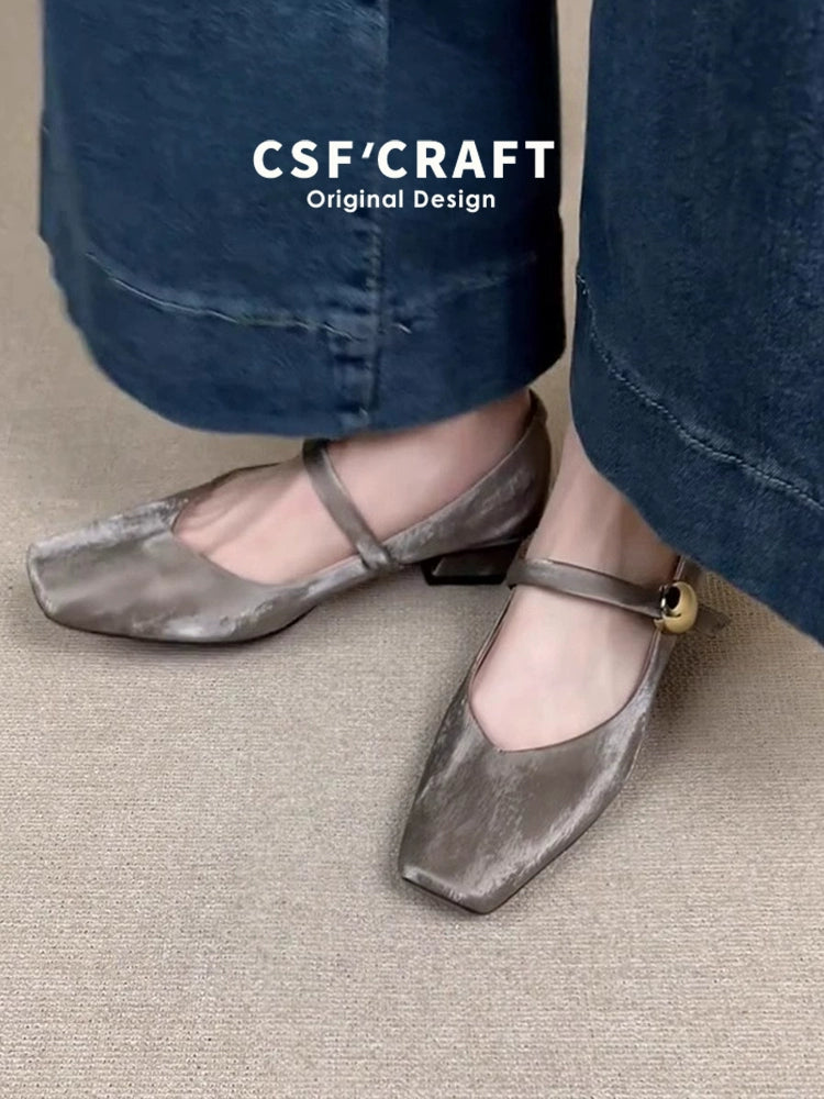 Champagne Mary Jane Pumps / シャンパン メリージェーンパンプス