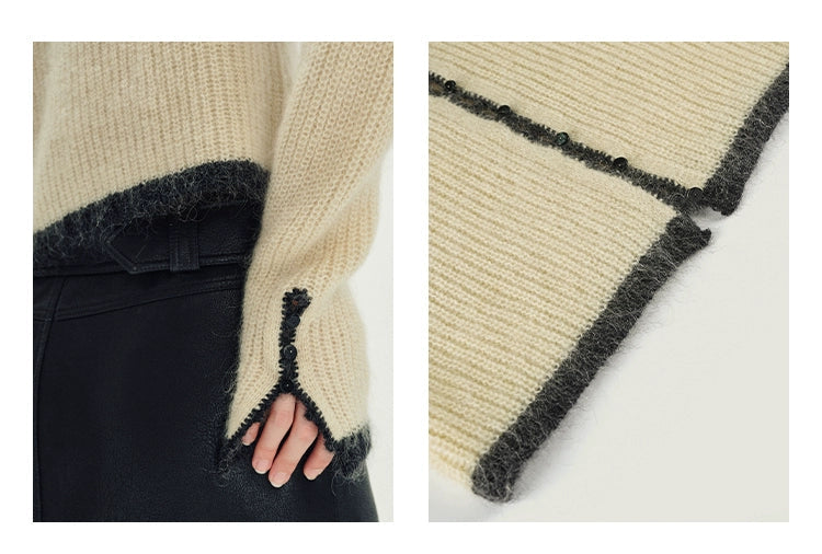 Mohair Trim Knit Cardigan / モヘアトリムニットカーディガン