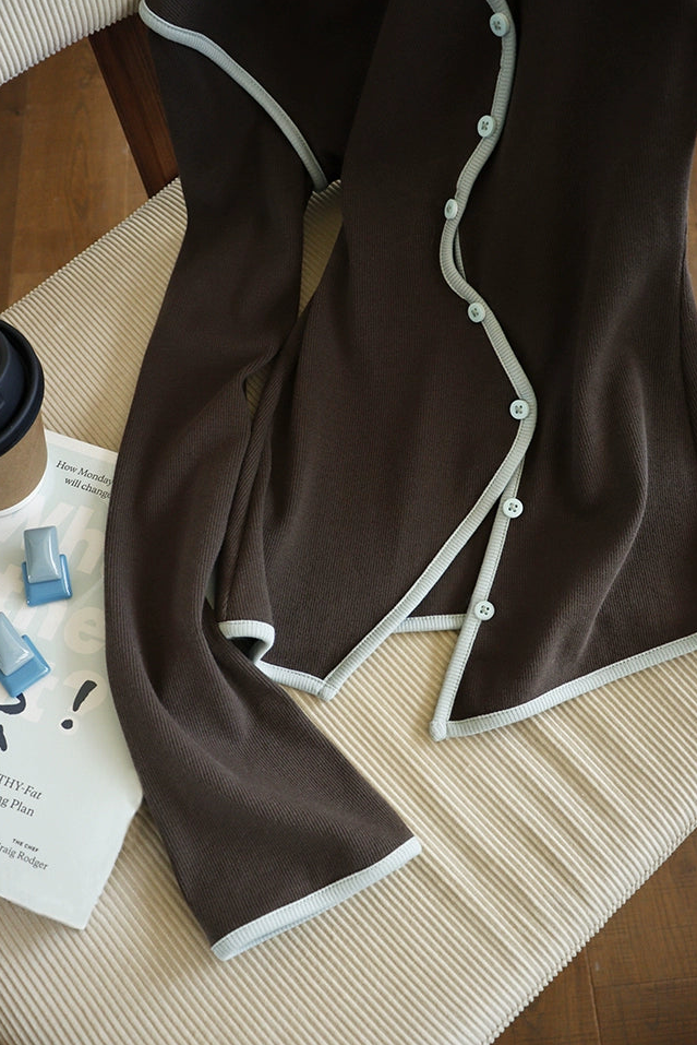 Asymmetric Contrast Trim Top / アシンメトリートリムトップ