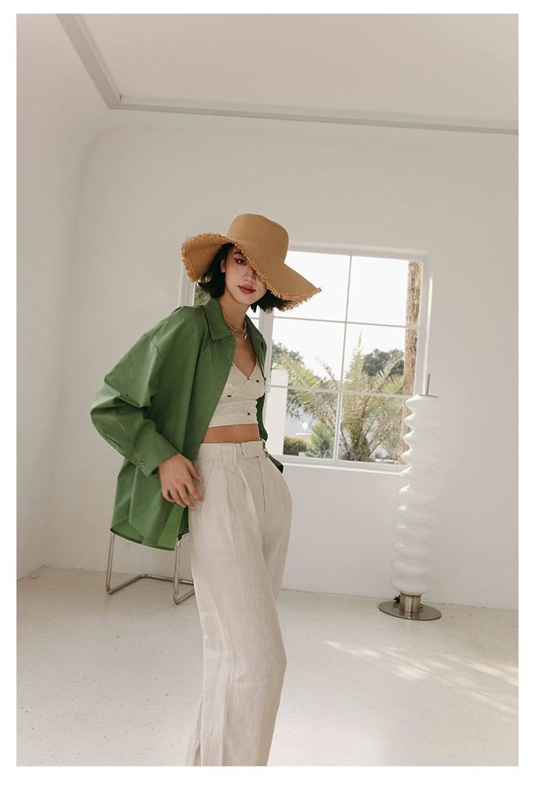 Green Button-Up Shirt / グリーンボタンアップシャツ