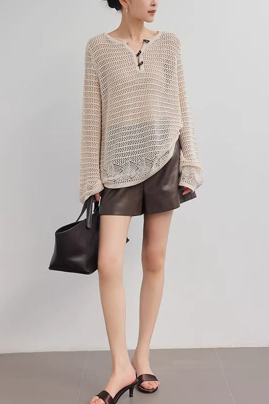 Open Knit Pullover