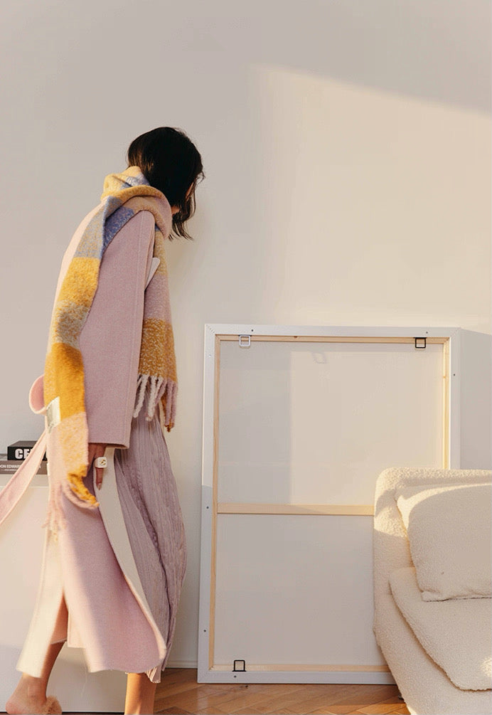 Blush Wool Wrap Coat / ブラッシュウールラップコート