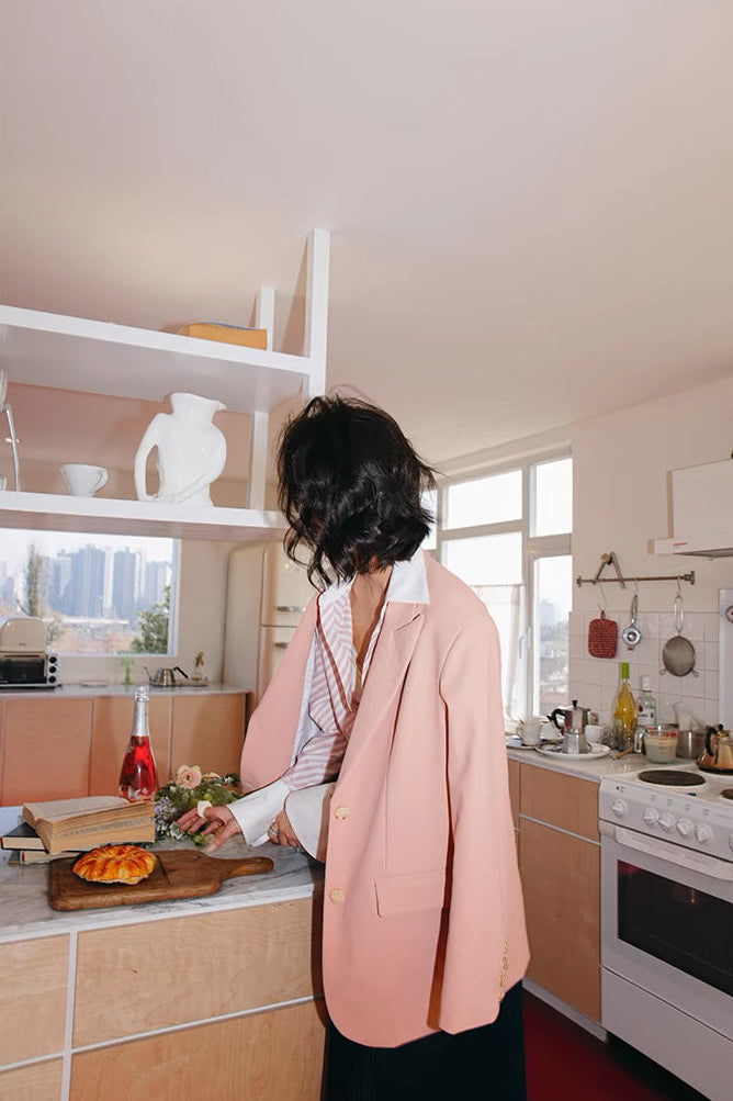 Blush Pink Tailored Jacket