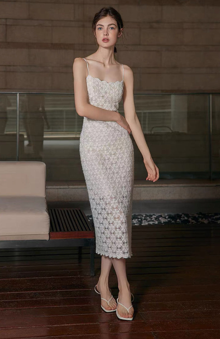 Lace Silhouette Camisole Dress