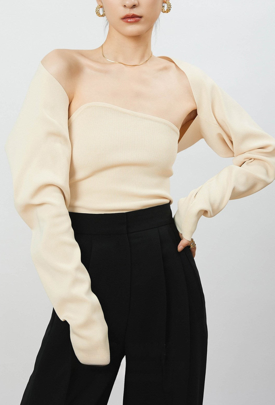 Drape Layer Bustier Set