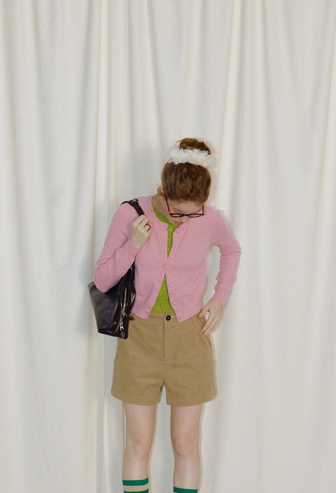 Two-tone Knit Cardigan