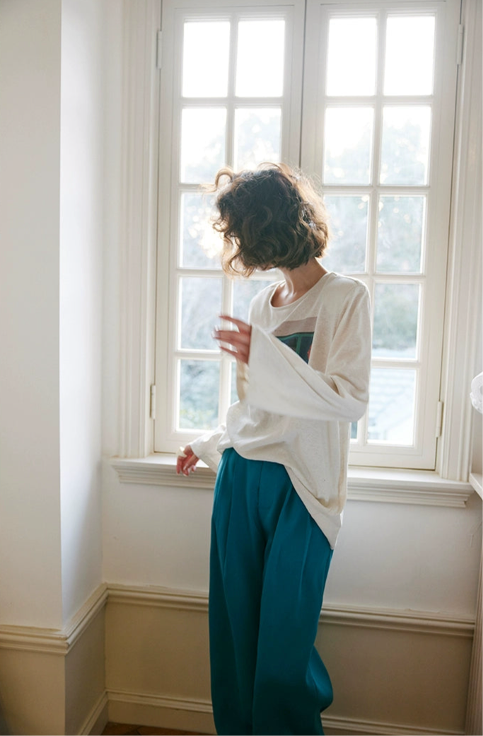 Tail Green Wide Trousers / テールグリーン ワイドトラウザー