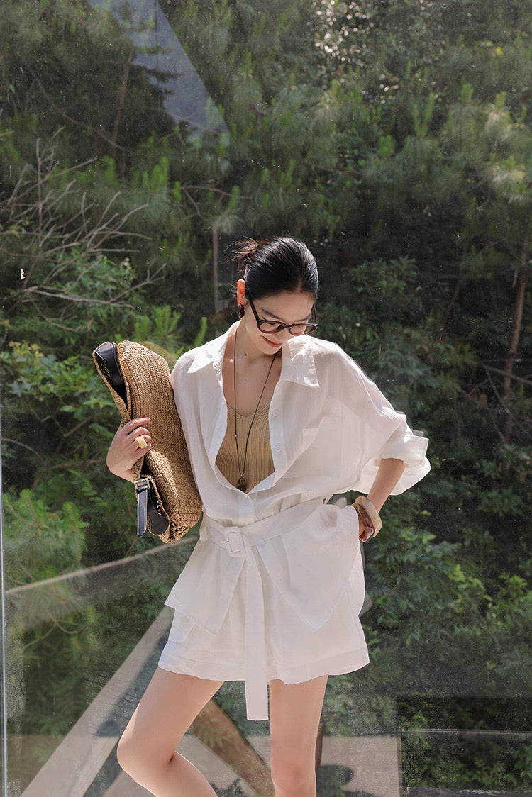 Airy Sheer Linen Set