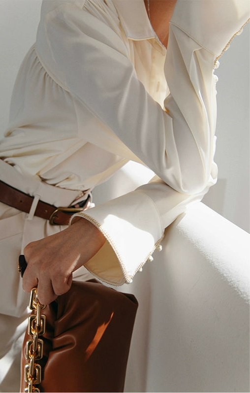 Gold Button Gather Blouse / ゴールドボタンギャザーブラウス