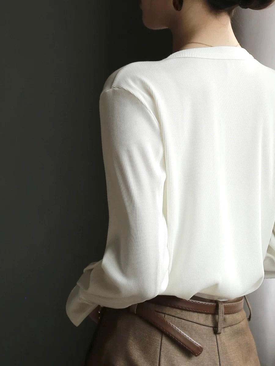 Minimal Pleats Cuff Top