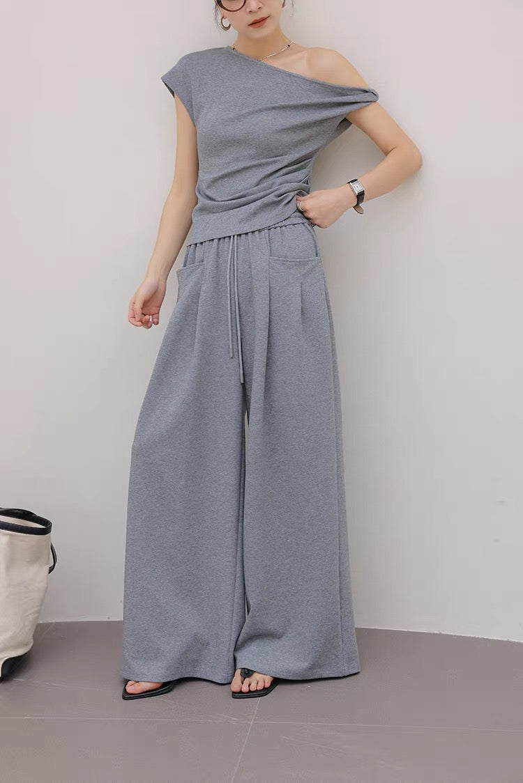 Asymmetry Drape Top
