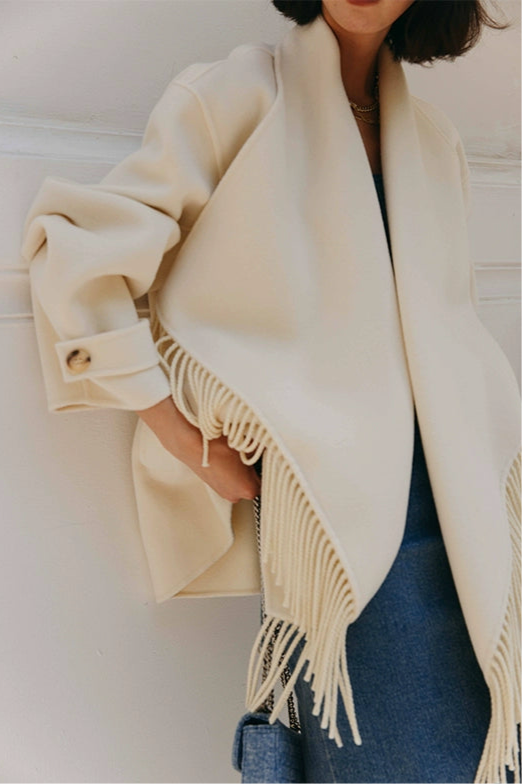 Wool Fringe Shawl Jacket / ウールフリンジショールジャケット