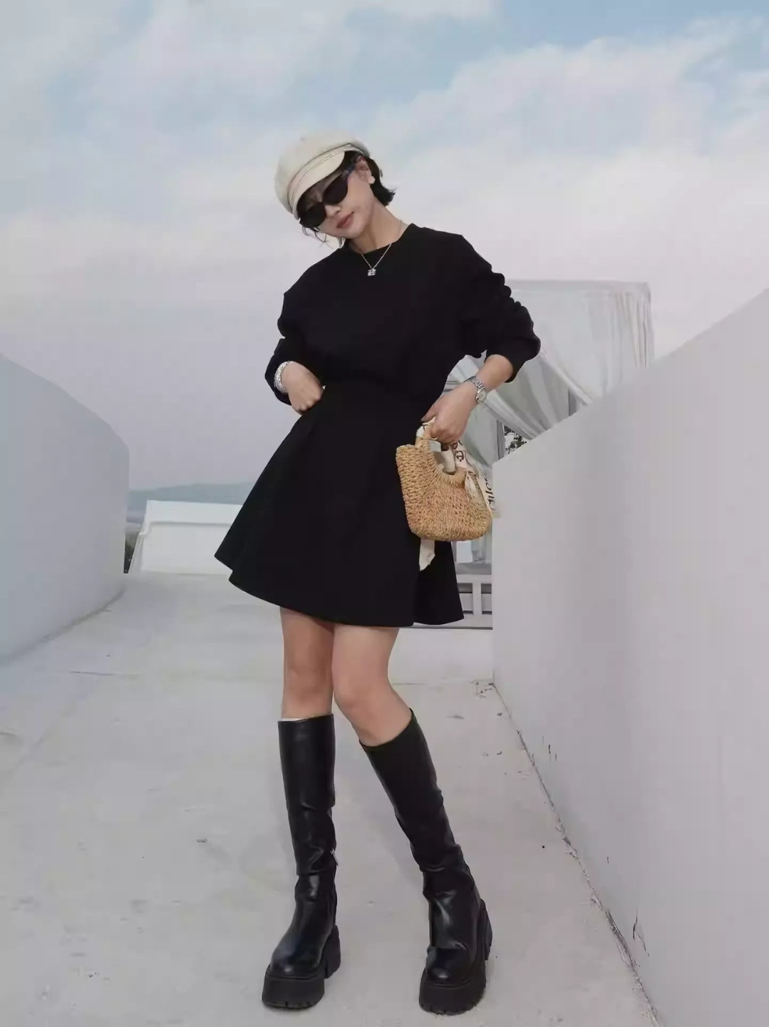 Sweat Flare Dress