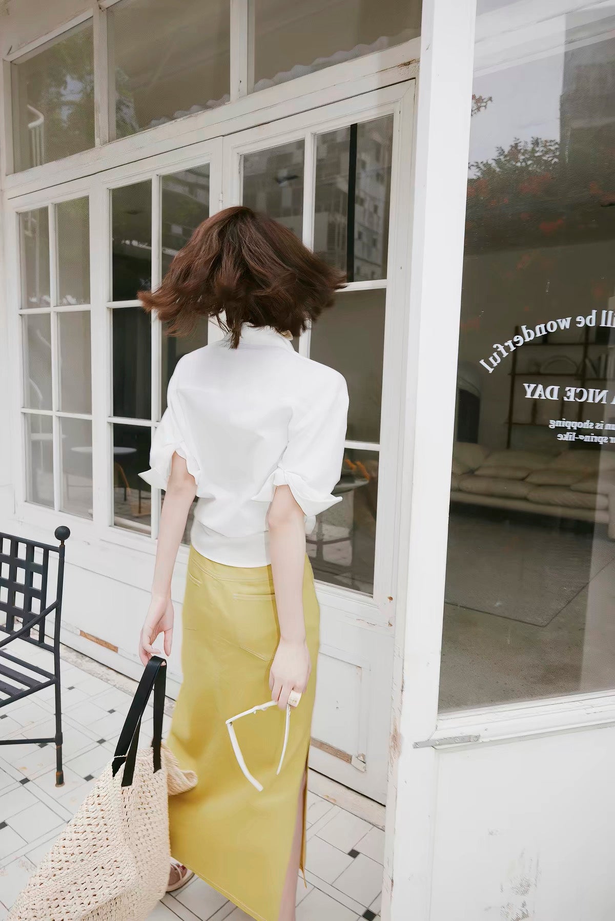 Butter Yellow Denim Skirt
