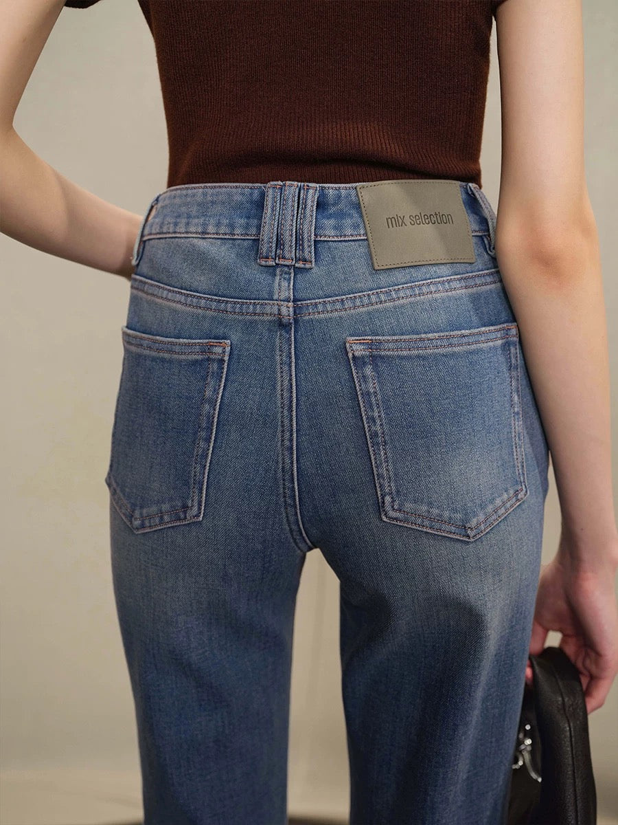 Vintage Blue Straight Denim