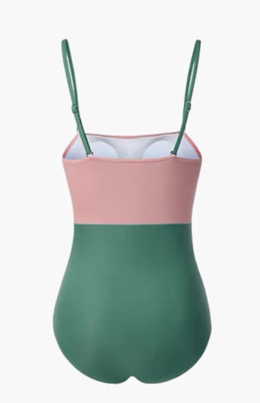 Color Block One Piece Swimwear