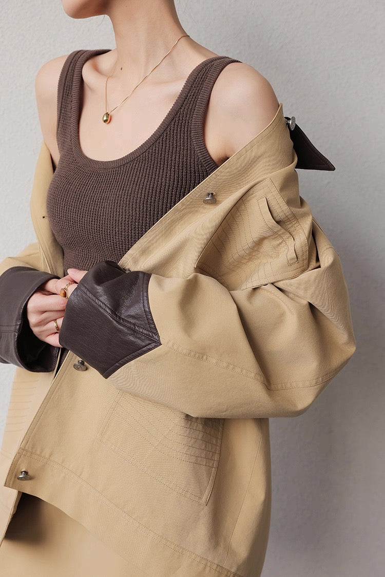 Contrast Collar Utility Jacket