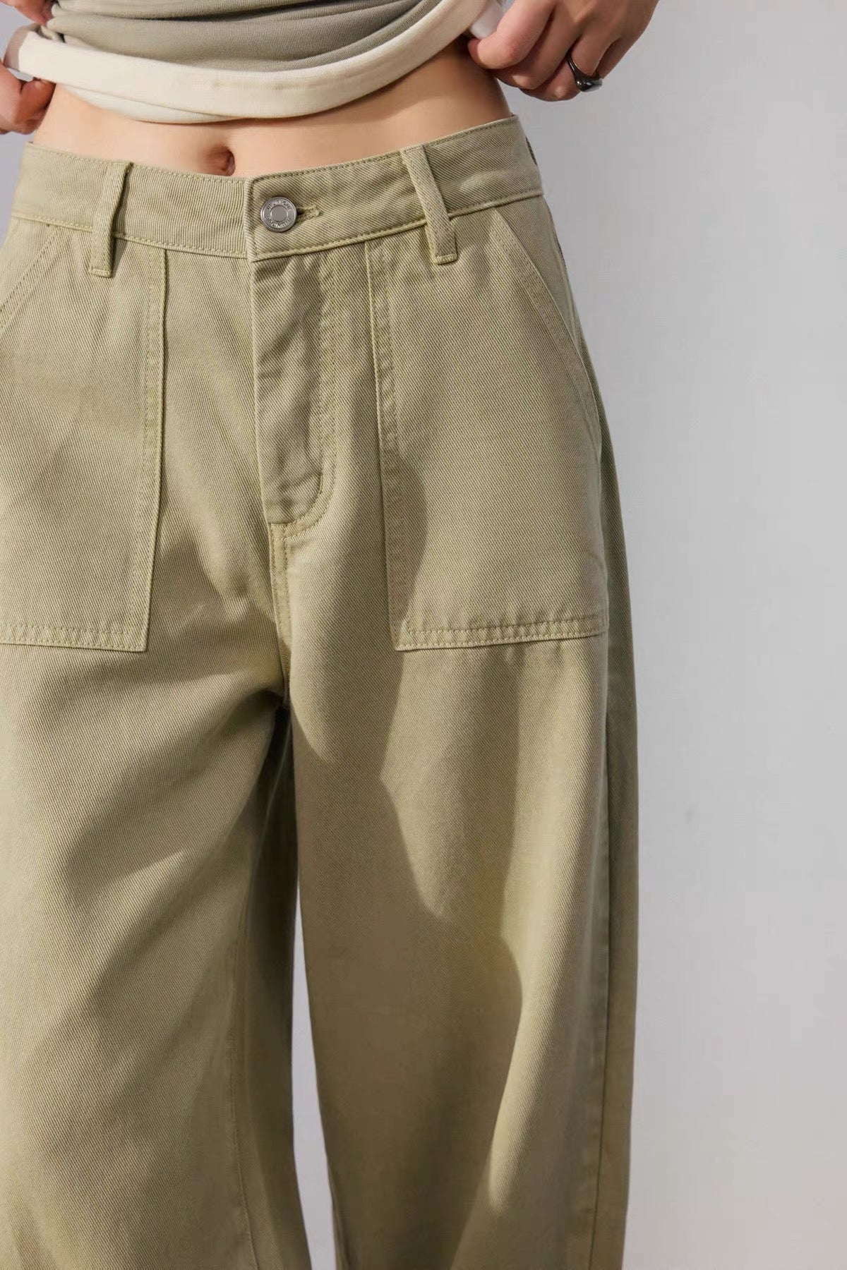 Soft Olive Wide Leg Pants