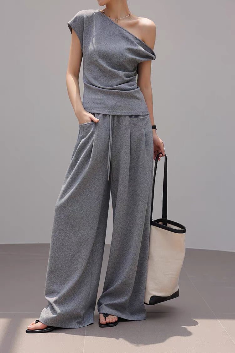 Asymmetry Drape Top