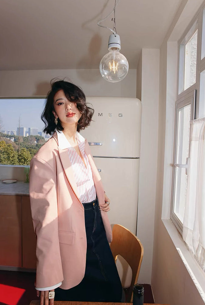 Blush Pink Tailored Jacket