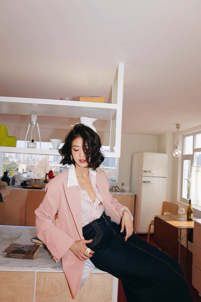 Blush Pink Tailored Jacket