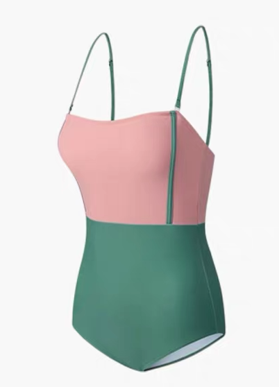 Color Block One Piece Swimwear