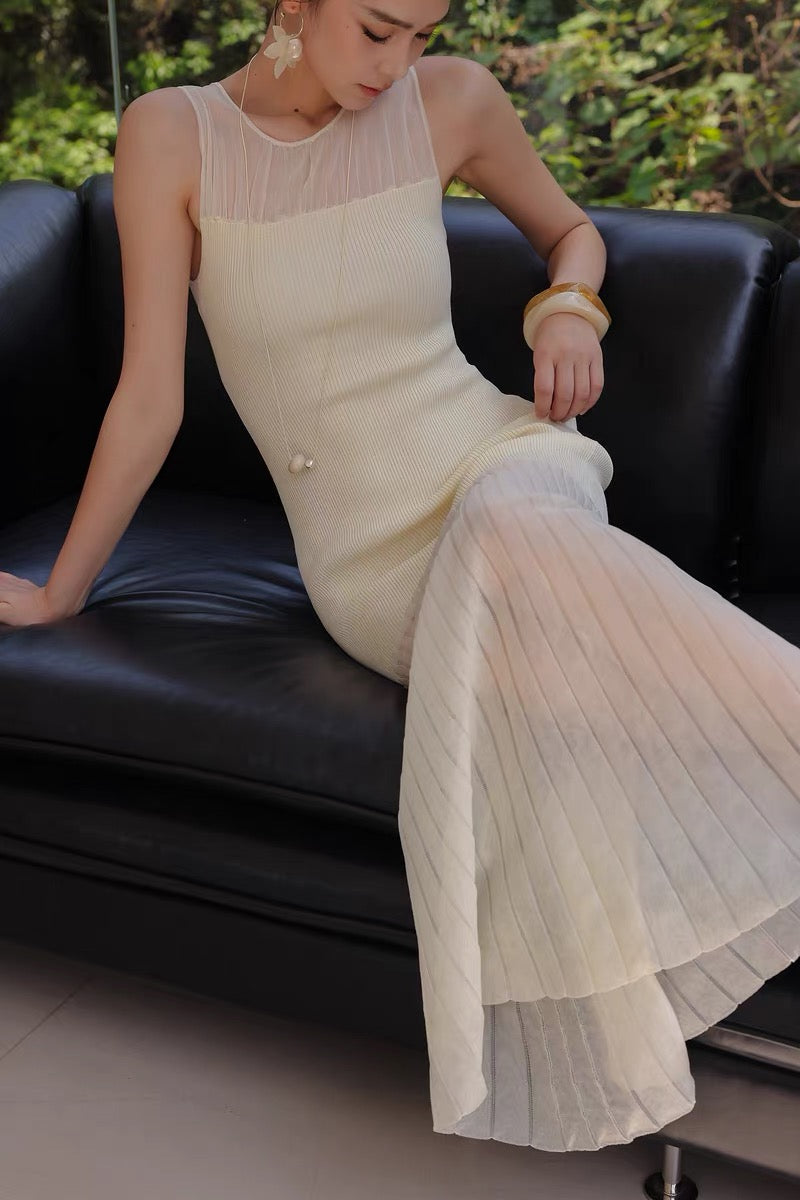Ethereal Sheer Knit Dress