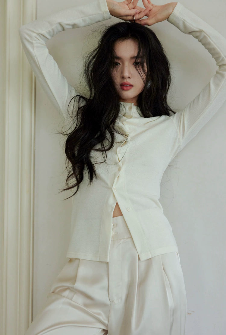 Twist Drape Knit Top / ツイストドレープニットトップ