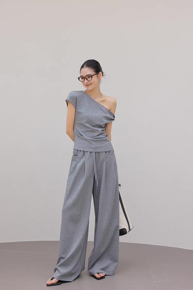 Asymmetry Drape Top