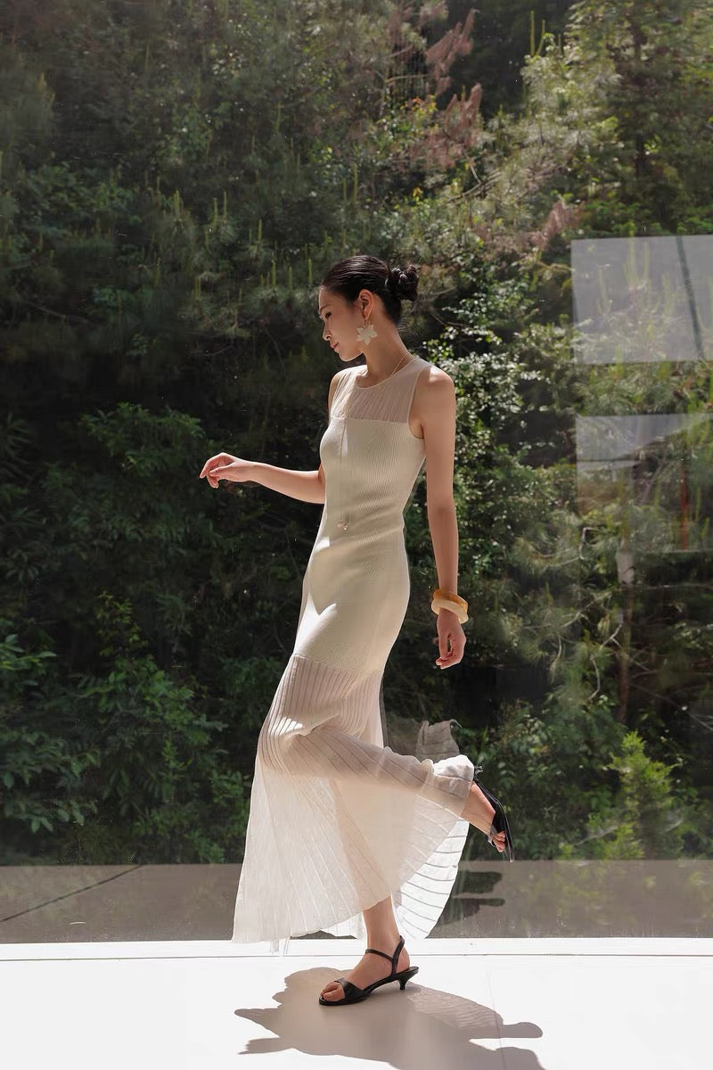 Ethereal Sheer Knit Dress