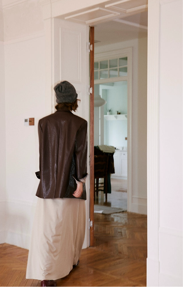 Faux Leather Oversized Jacket / フェイクレザーオーバージャケット