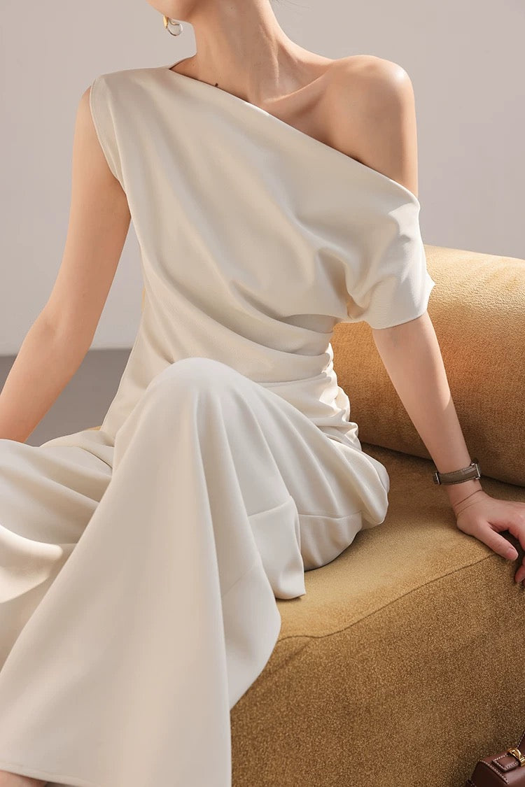 Soft Drape One-Shoulder Top
