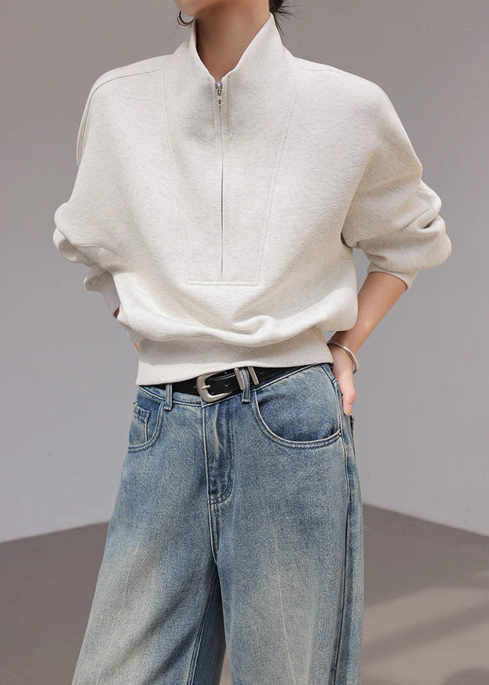 Half-Zip Soft Sweat Pullover