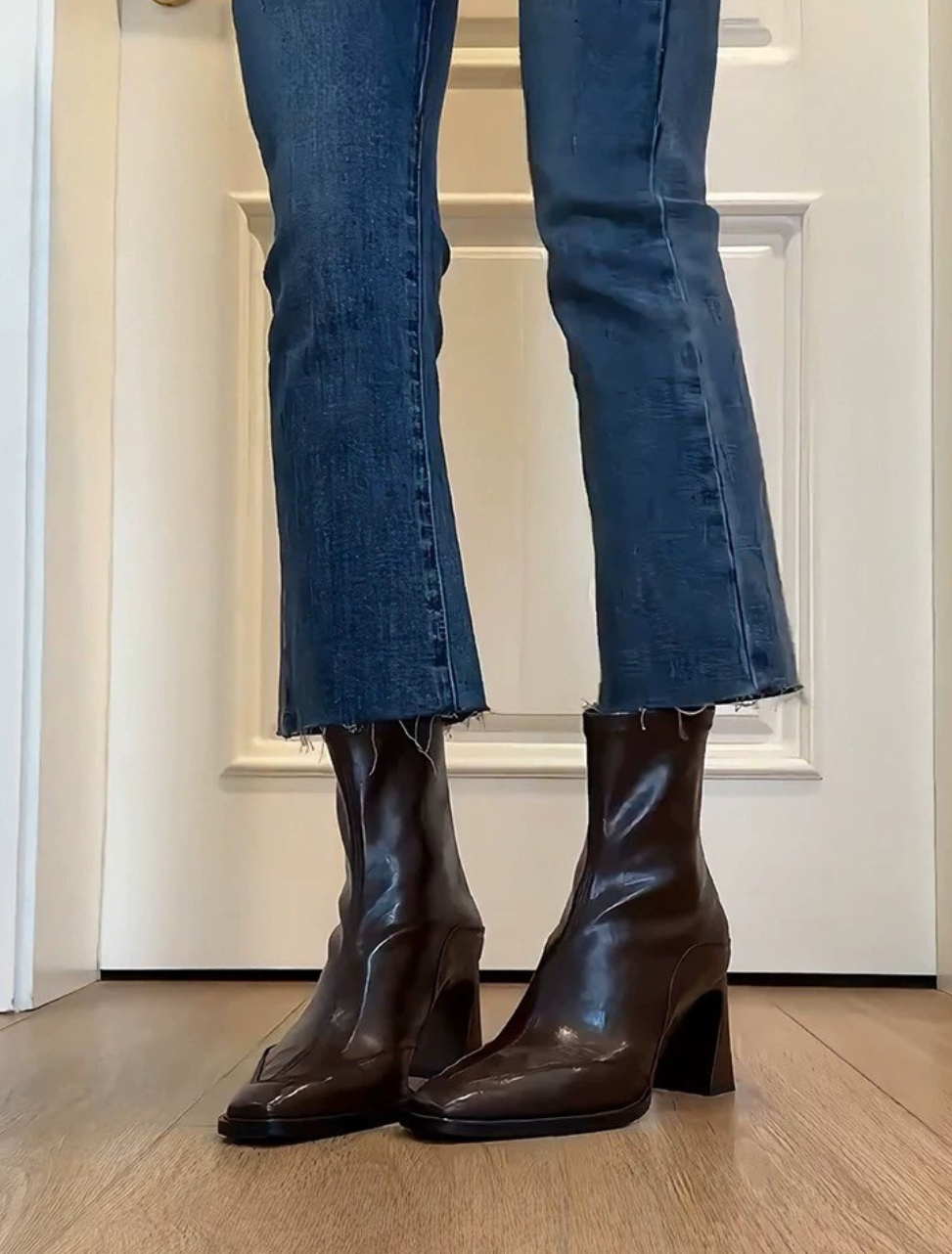 Square Toe Block Heel Boots / スクエアトゥ ブロックヒールブーツ