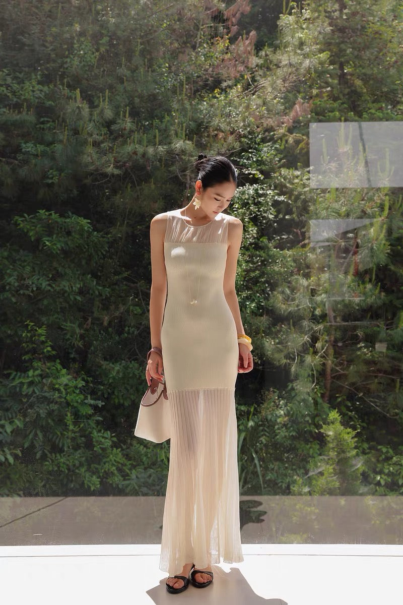 Ethereal Sheer Knit Dress