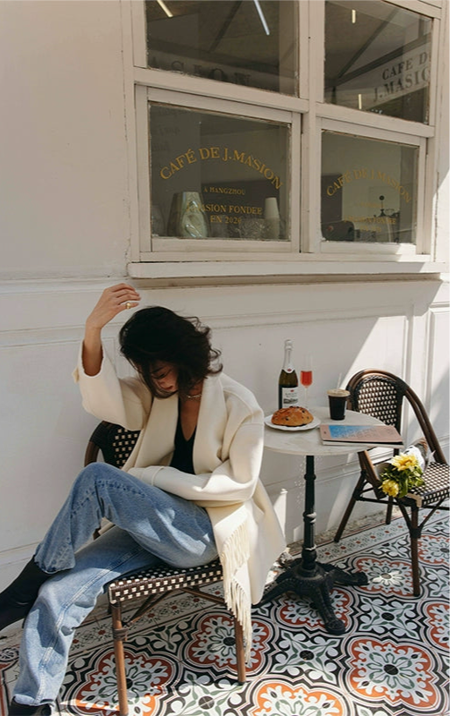 Wool Fringe Shawl Jacket / ウールフリンジショールジャケット