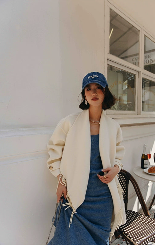 Wool Fringe Shawl Jacket / ウールフリンジショールジャケット