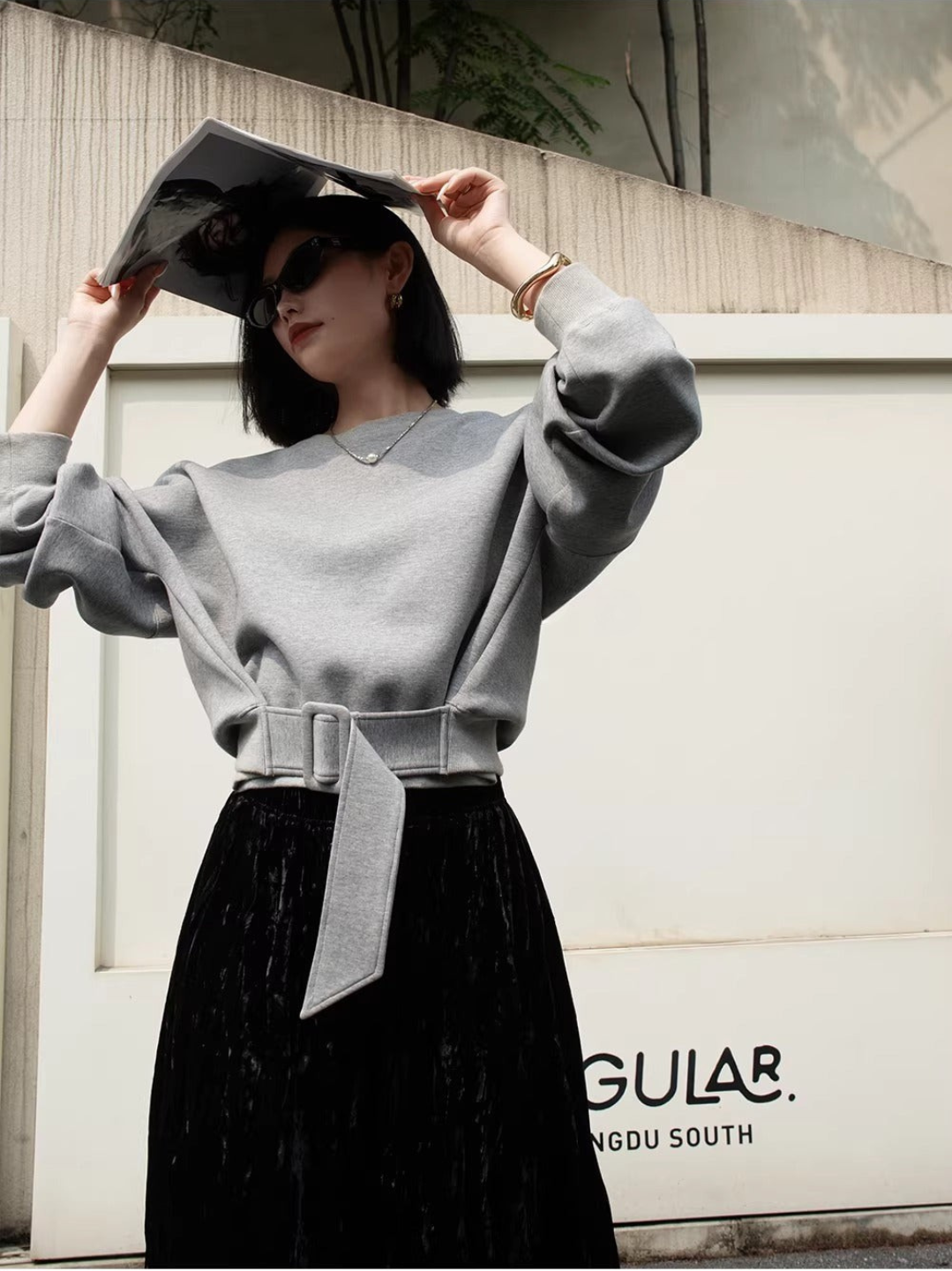 Belted Sweat Top