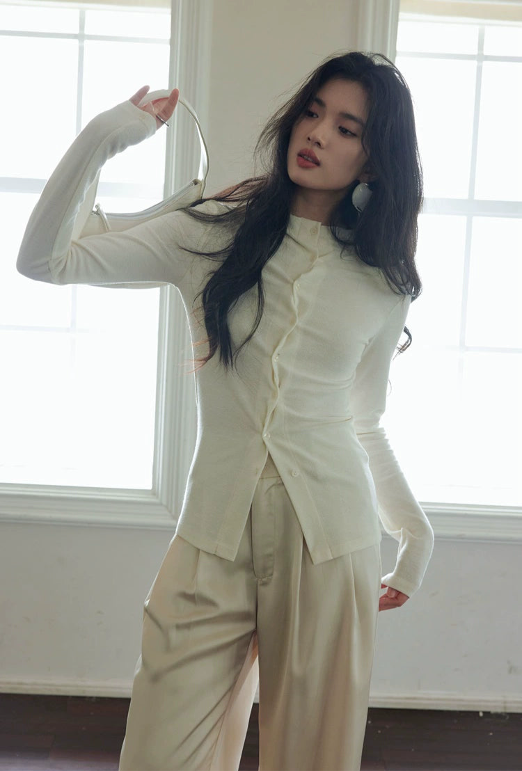 Twist Drape Knit Top / ツイストドレープニットトップ