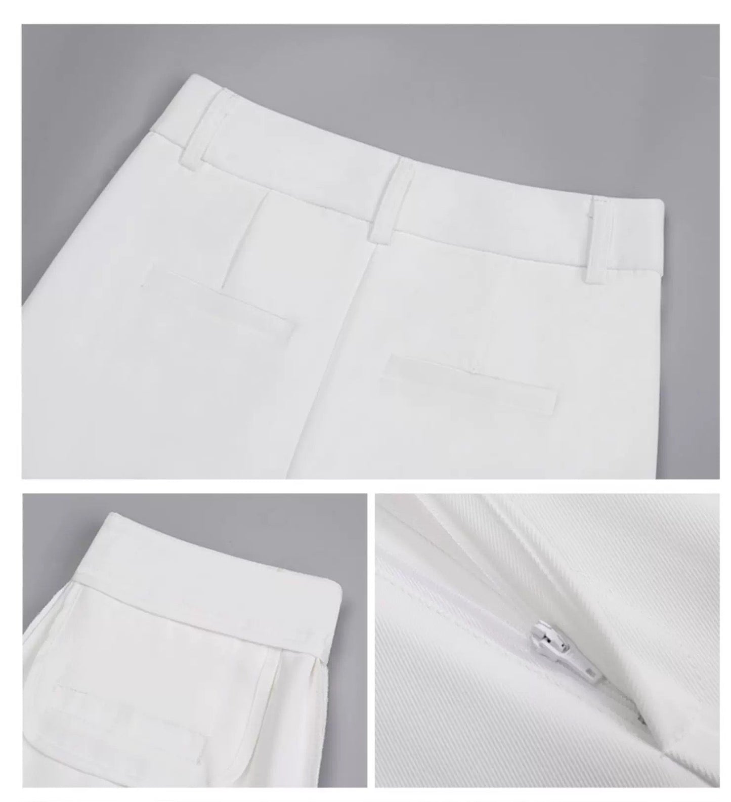 Loose Line White Pants