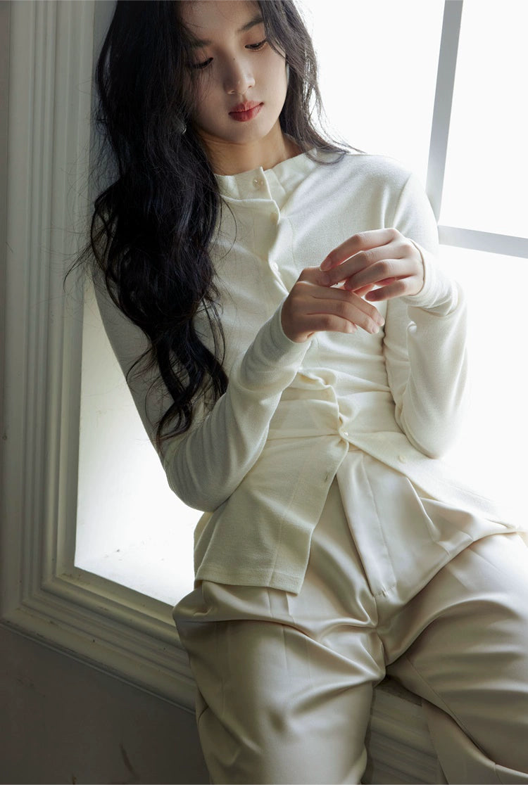 Twist Drape Knit Top / ツイストドレープニットトップ